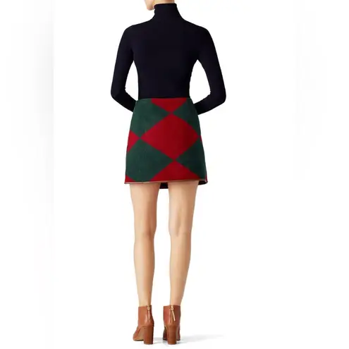 Tory Burch  Cheval Patchwork Wool Jacquard Mini Skirt | Size 2 - Image 2