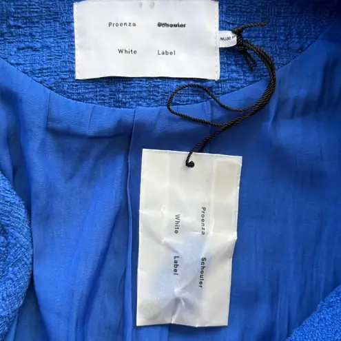 Proenza Schouler White Label Cropped Tweed Blazer Royal Blue Size 4 NWOT