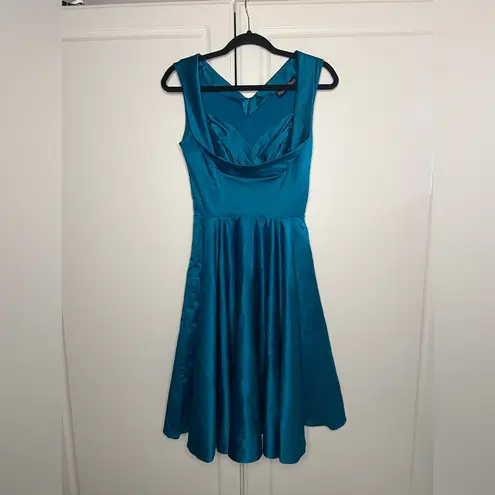 Candice Gwinn 50s Retro Pinup dress Blue Size XS