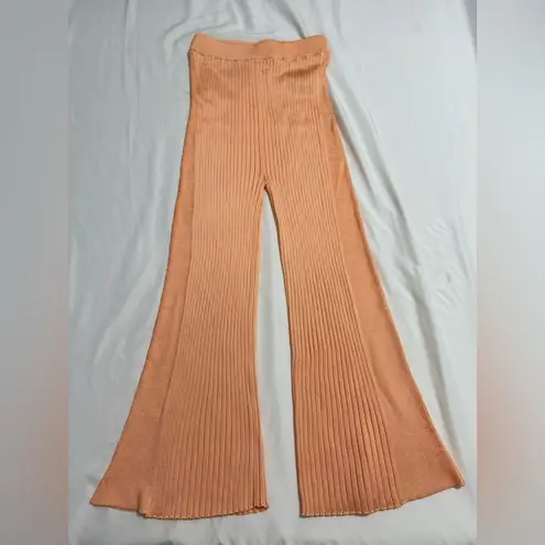 Jil Sander NWOT Rib-Knit Orange Cropped Pants in 34