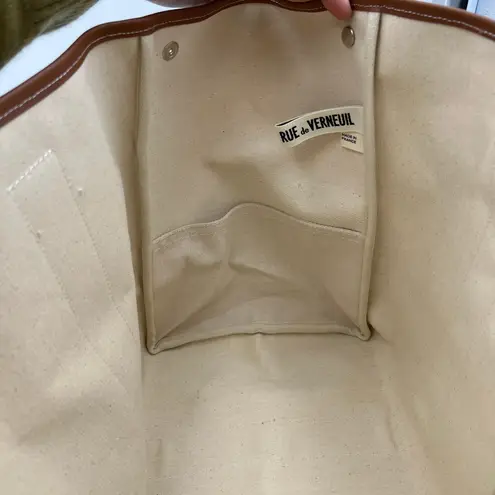 RUE DE VERNEUIL Navy Blue Traversee Large Flannel Cruise Tote