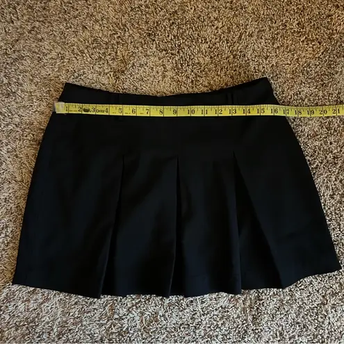 DISSH Bruna Black Pleated Mini Skirt— Wool Blend Size 8