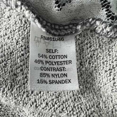 Vanity Boho Lace Gray Pullover Sweater Size M Size M