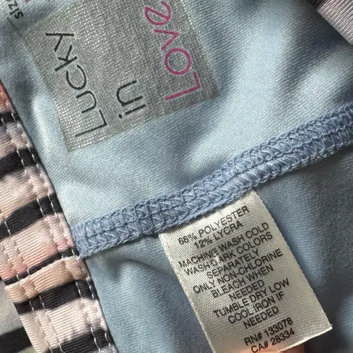 Lucky in Love Tennis Golf Skirt Skort Athletic Animal Print Sporty Going Wild Blue Size L