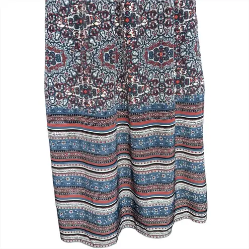 Athleta  Island Life Maxi Dress XXS Multicolor Boho Pockets Built-in Bra Slit