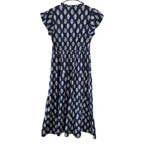 J.Crew Factory Women’s Navy Leaf Printed V