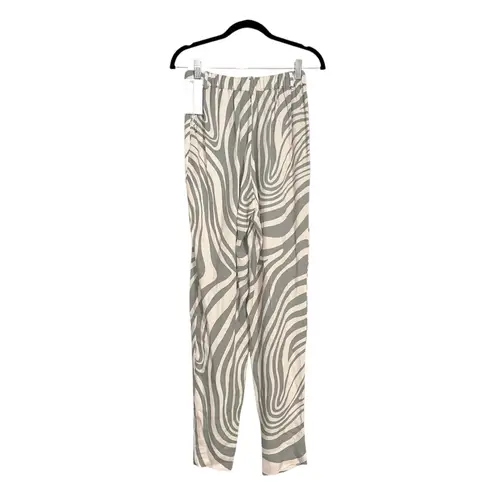 MISA Los Angeles NWT Perry Zebra Pattern Front Pleated Pants XS