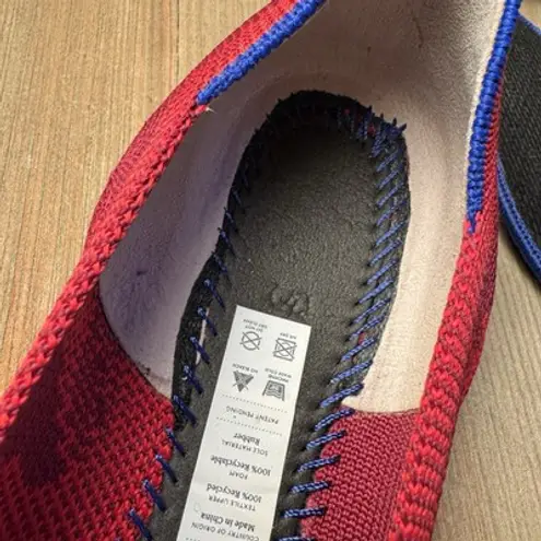 Rothy's The Point Flats Slip On Pointed Toe Retired Red Camo Knit Women Size 7 US