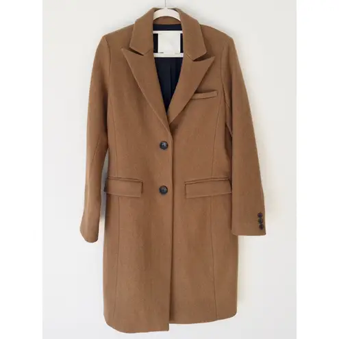 M. Martin New York Camel Wool Blend Button Front Coat, Size S, Made in USA Brown - Image 2