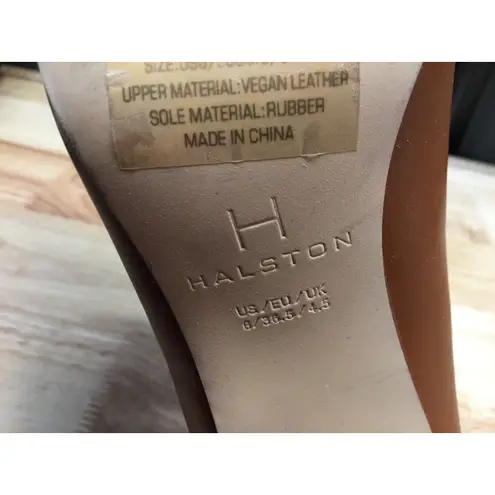 Halston Women's 6 Brown Vegan Leather Slip