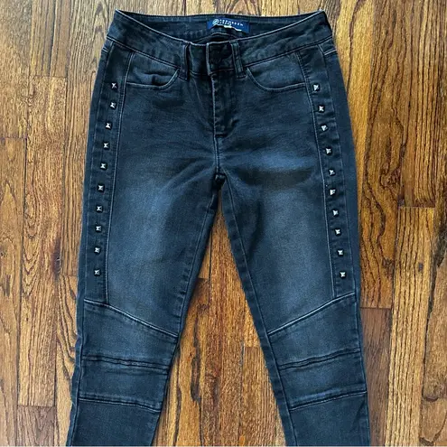 Boom Boom Jeans Black Studded Skinny 5 NWOT