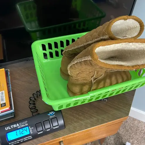 Airwalk Quilted Teagan Fur Lined Boots Womens Size 5.5 Cognac Brown Midcalf Warm