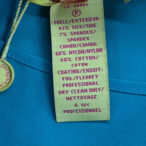 Catherine Malandrino Silk Lace Sleeve Tunic Top Green Aloe Vera Size 2