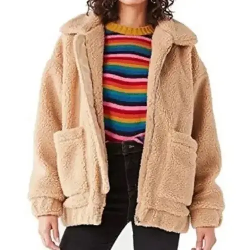 Elodie Women's Fuzzy Faux Shearling Teddy Bear Jacket
