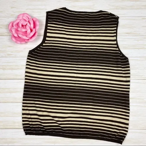 Akris Punto knit stripe sleeveless tank top