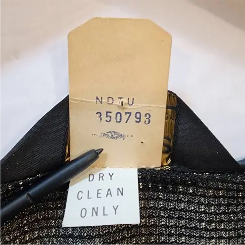 Vintage Gold Metallic Disco 2 Piece Set Spaghetti Strap Camisole Top & Jacket M Size M