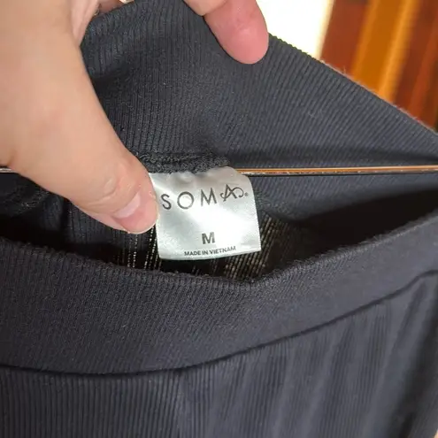 Soma Cool Nights + Days Ribbed Leggings Black Size Medium