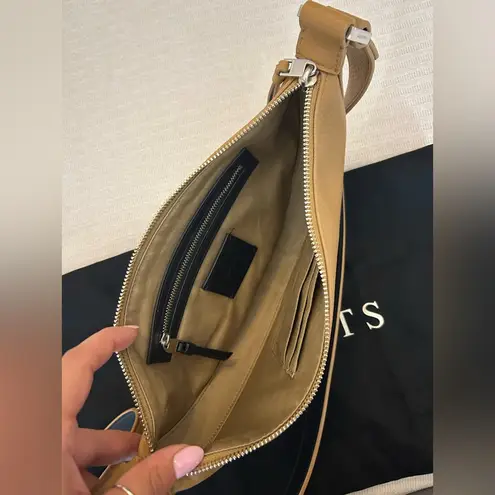 ALLSAINTS Half Moon Leather Crossbody Bag