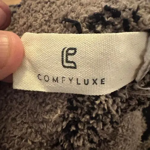 Comfyluxe Women’s Leopard Print Pajama Pants Size S/M Soft Fuzzy Lounge Sleep Brown