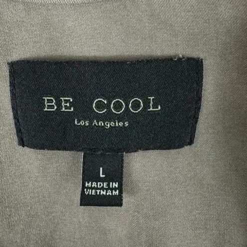 Be cool Gray Faux Suede Full Asymmetrical Zip Lightweight Jacket Size L