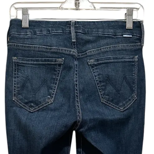 MOTHER THE LOOKER CROP ON THE EDGE WASH BLUE JEANS 25