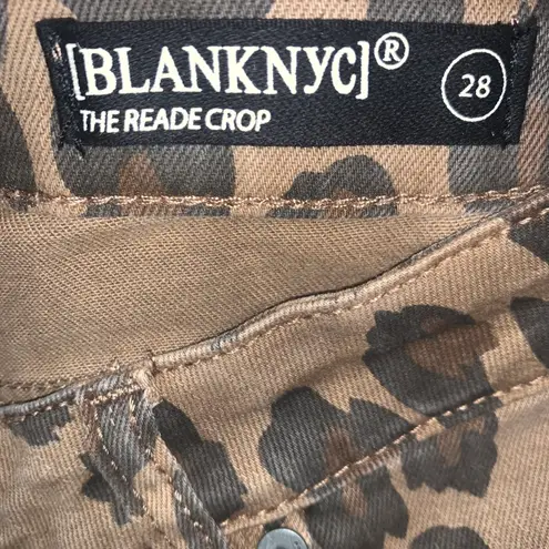 BLANK NYC Reade Crop in Catwalk Leopard Print