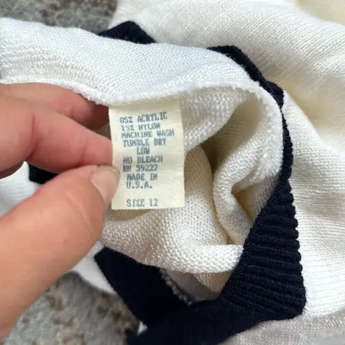 Vintage Savion Knit Skirt Set White Black 12