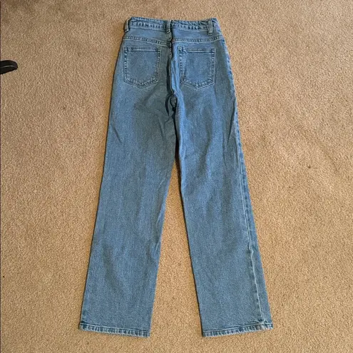 WNTRMSE High Waisted Jacques Straight Leg Jeans Blue Size 2