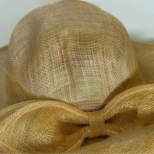 Toucan Collection New York Brimmed Straw Hat Bow Detail Cottagecore Garden Party Tan