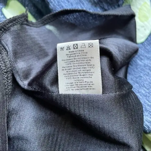 Cellabie Skirt Smiling Avocado Print Midi Novelty Skirt Women's Small One Size Blue Size 2