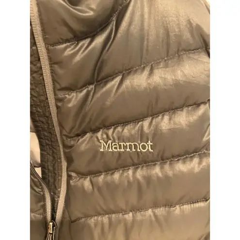 Marmot Grey Gray 800 Fill Down Puffer Vest Lightweight Quilted Women's Size XS