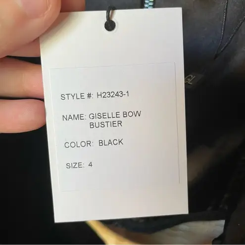 Generation Love NWT black bow bustier top