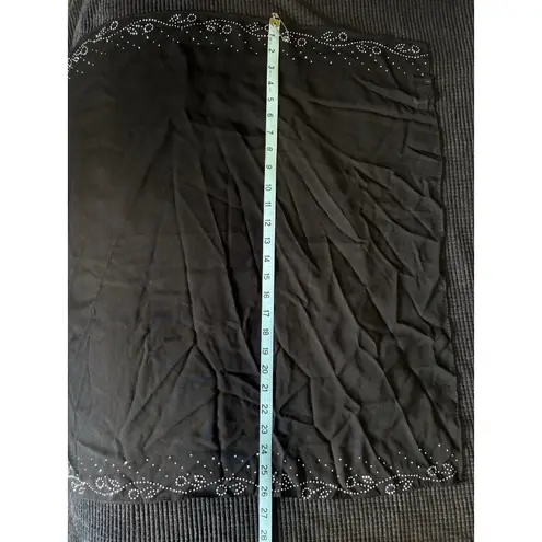 Studio Black Pashmina Rhinstones OS Polyester Size 26" Wide X 72" Long