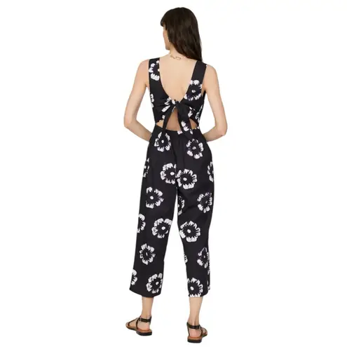 Busayo Collective Purple & White Floral Jumpsuit Cropped Wide Leg Pants Size 12