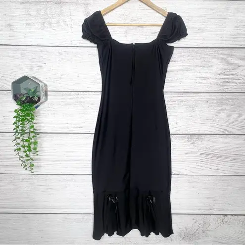 Retro 1950 Pin Up Dress Black Size Small Sexy Wiggle Dress Cocktail Party