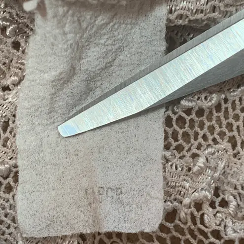 Vintage Lace Floral Sheer Top Off White Short Sleeve Fitted Romantic Small