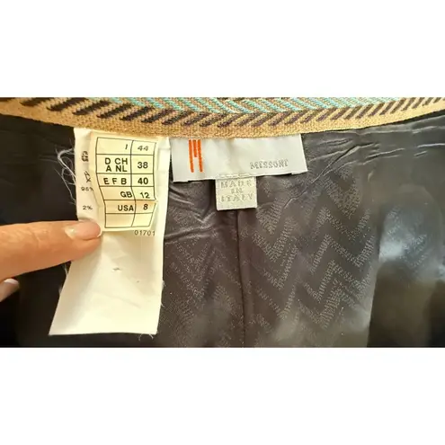 Missoni Skirt Womens 8 US 40 EU Black Wool Blend Made in Italy Designer Luxury