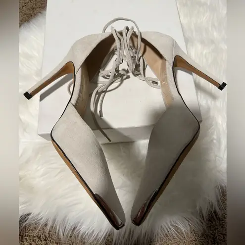 IRO PARIS Mifal Suede Pointed Toe Ankle Tie Pumps 40