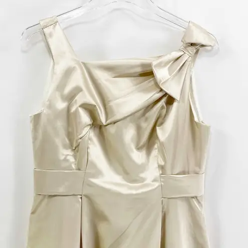 Yoana Baraschi  Tan Silk Sleeveless Mini Dress