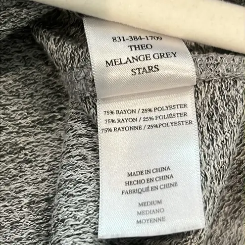 Rails Theo Sweater Melange Gray Stars Sweatshirt Top Medium Star Print Grey