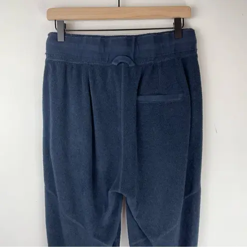 Free People Movement Radiant Joggers Sz Small Blue Terry Cloth Pants