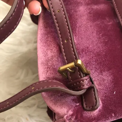 Street Level NEW Pink Mauve Purple Velvet Mini Backpack