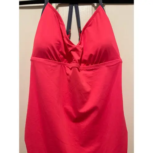 Beach House Sport Maya Tank in Calypso Racer Back Size 10 NWT Ruched Extra Long Pink