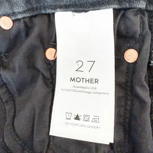 Mother Womens Jeans Size 27 Black Distressed Skinny Street Edgy Casual Cool