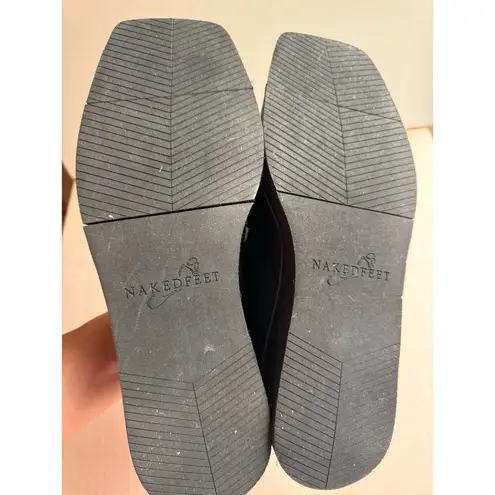 Nakedfeet PRIVY in BLACK Platform Loafers size 8