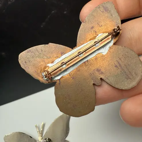 Colorful Butterfly Insect Brooch Pin Lot Of 3 Multicolor