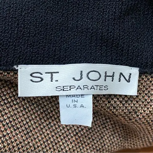 St. John Vintage Separates Leopard Cheetah Animal Print Sweater Dress Coat L