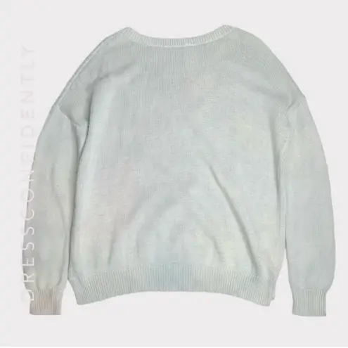 EMERSON FRY Carolyn Cotton Knit Sweater, Tie Dyed, Medium Green