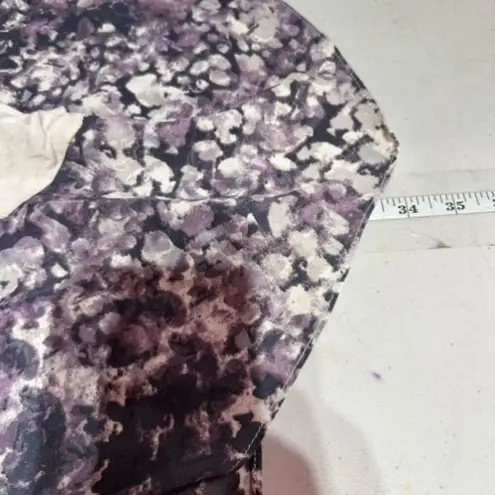 LOGO By Lori Goldstein Logo Lori Goldstein Lagenlook sleeveless Cardigan Vest Large Purple Floral