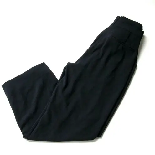 MM.LaFleur NWT Conway 1.0 in Navy Blue Sable Crepe Draped Wide Leg Pants 0